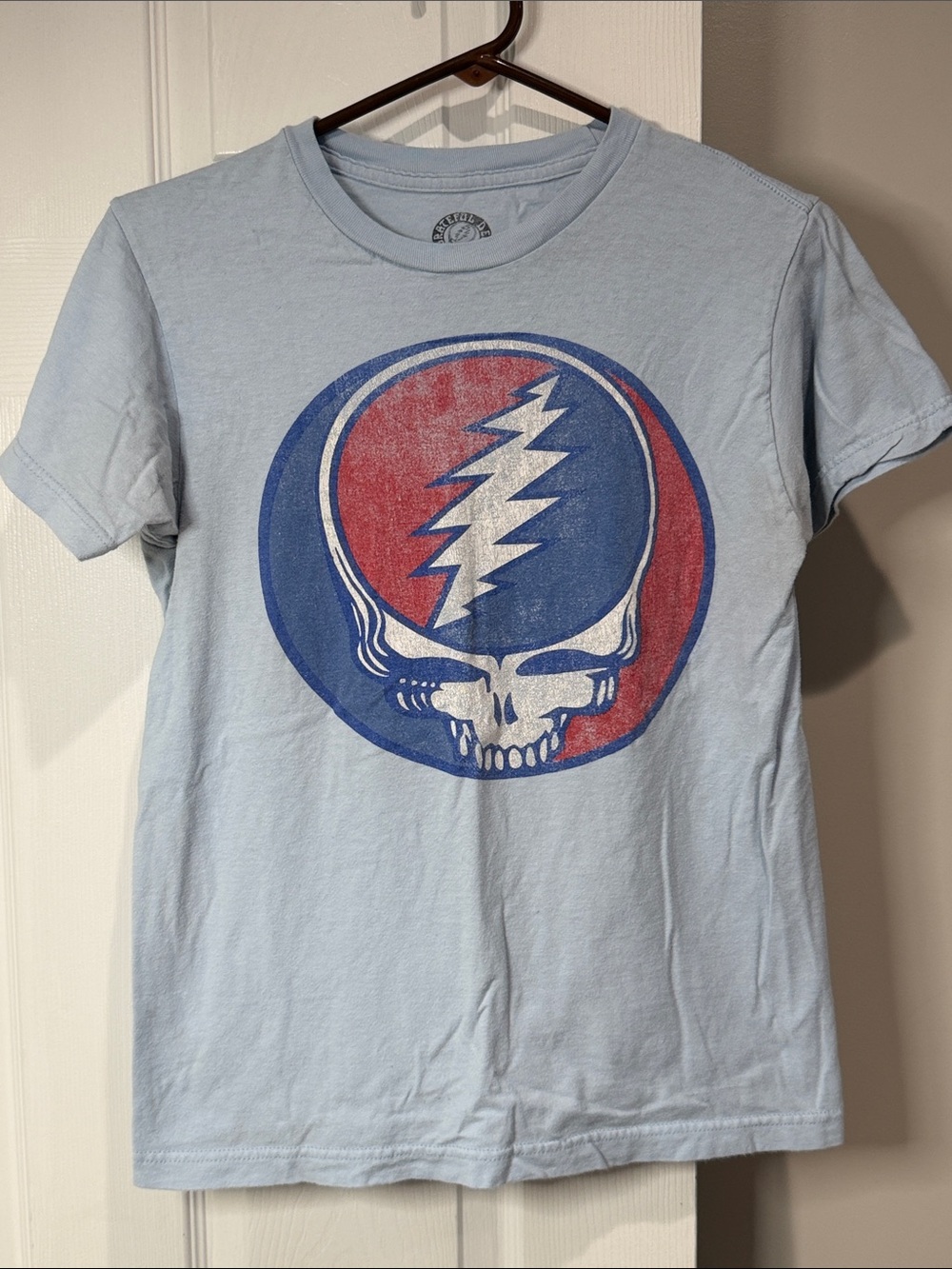 Grateful Dead Light Blue Steal Your Face Skull Tee